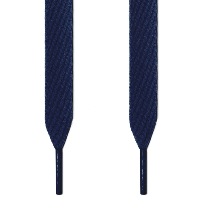 Navyblå sneakers snørebånd